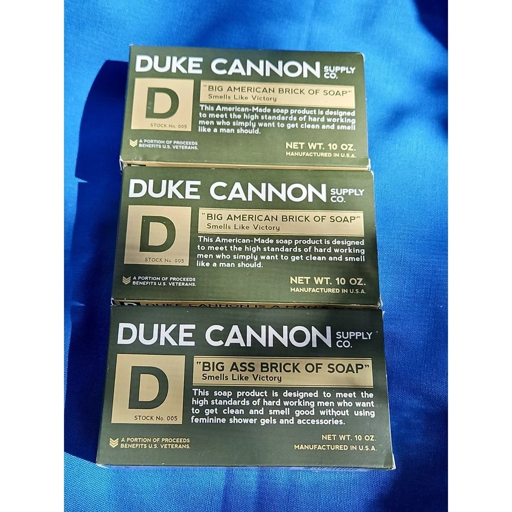 4 Duke Cannon Big Ass Brick Of Soap Bar SMELLS LIKE VICTORY & Accomplishment